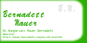 bernadett mauer business card